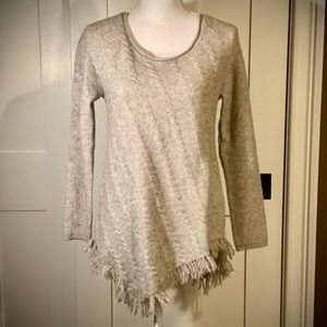 100% cashmere, light grey sweater. Super soft!